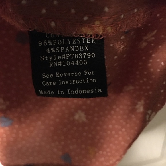 Perch by Blu Pepper Tie Short Sleeve Blouse 3XL - Picture 6 of 8